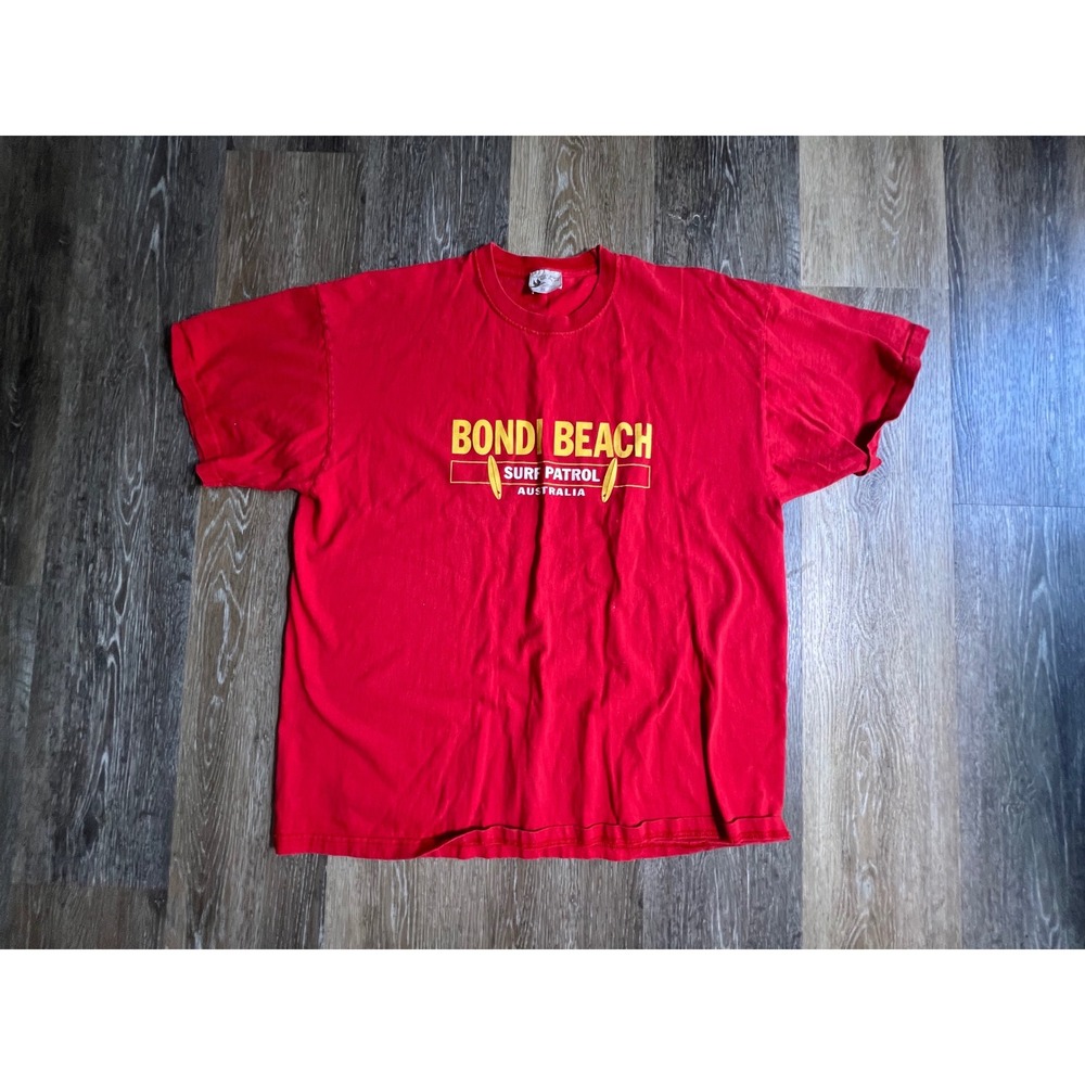 Gooses T-Shirts Bondi Beach Surf Patrol Mens XXL Red Good Graphic Australia Tee‎